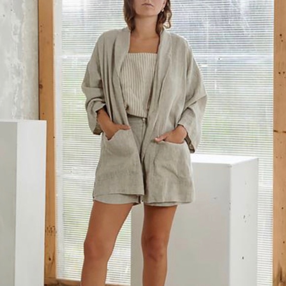 Esby Simone Linen Jacket - Tanstone - Picture 2 of 10